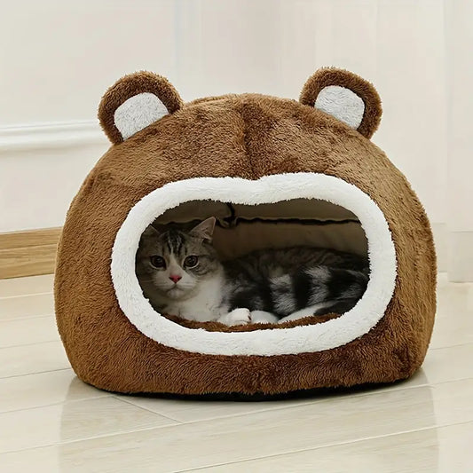 Teddy Bear Cat Bed