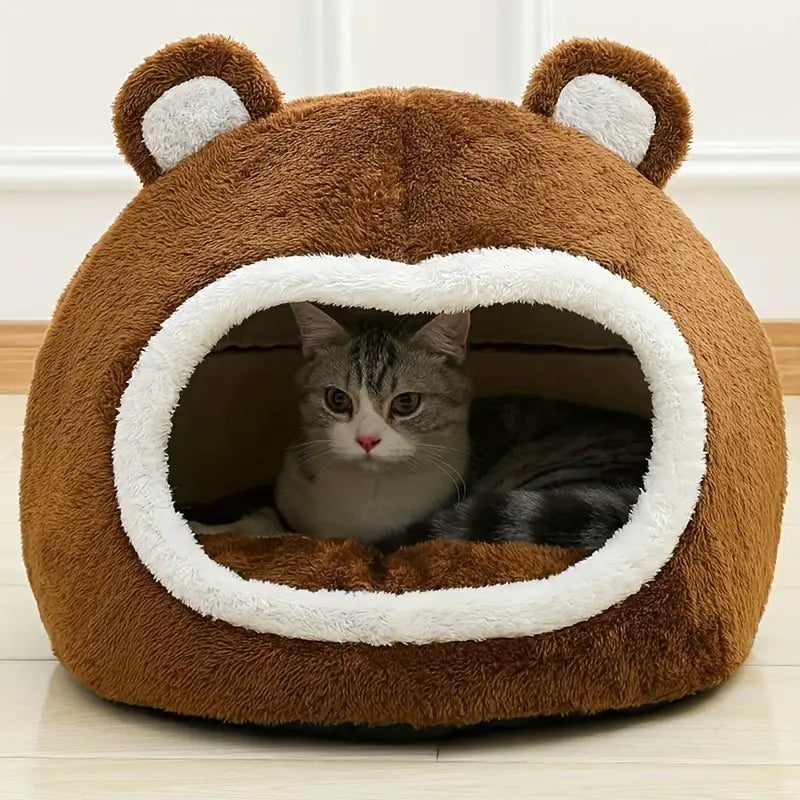 Teddy Bear Cat Bed