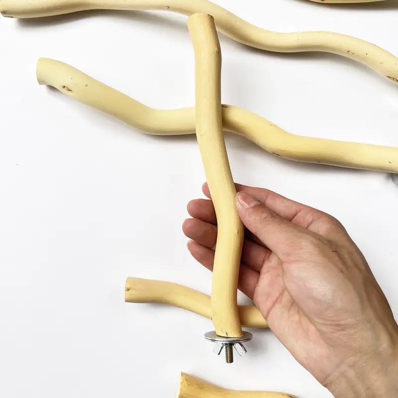 Natural Solid Wood Bird Perch