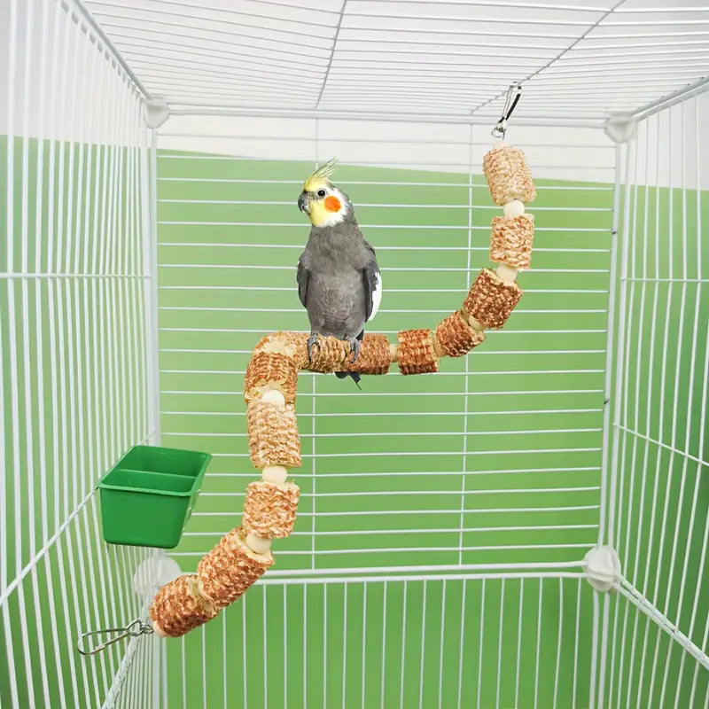 2pcs Natural Parrot Bird Cage Accessories Kit