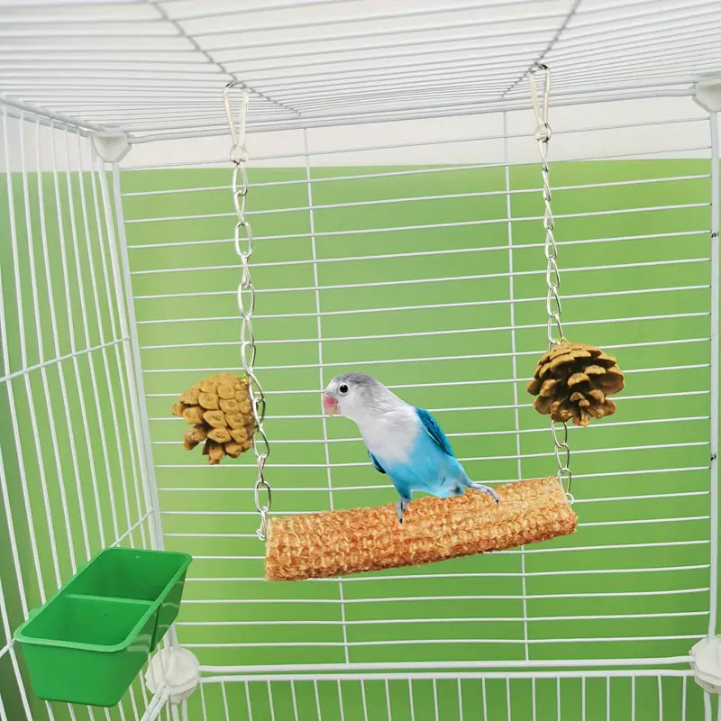 2pcs Natural Parrot Bird Cage Accessories Kit