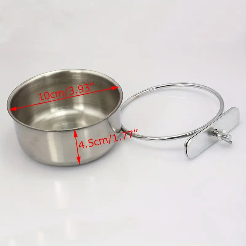 2pcs Sturdy Bird Parrot Feeder Water Cage Bowls