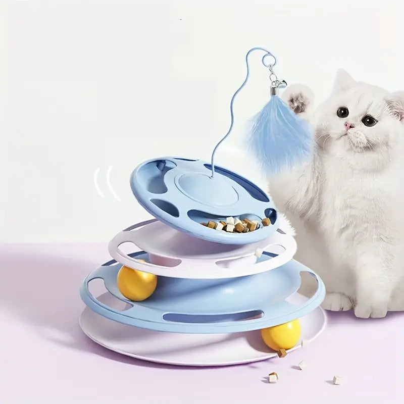 Treat Dispensing Bowl Cat Toy - 3 Level
