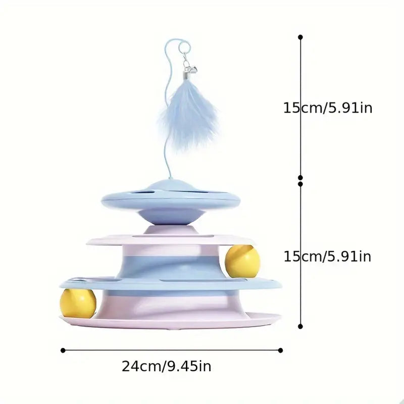 Treat Dispensing Bowl Cat Toy - 3 Level