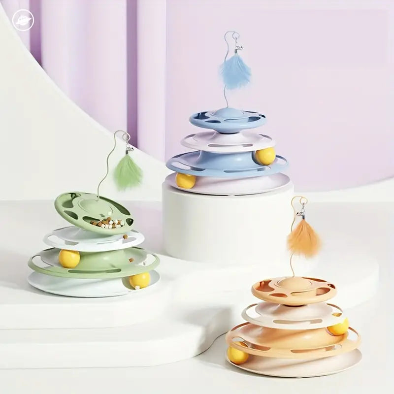 Treat Dispensing Bowl Cat Toy - 3 Level