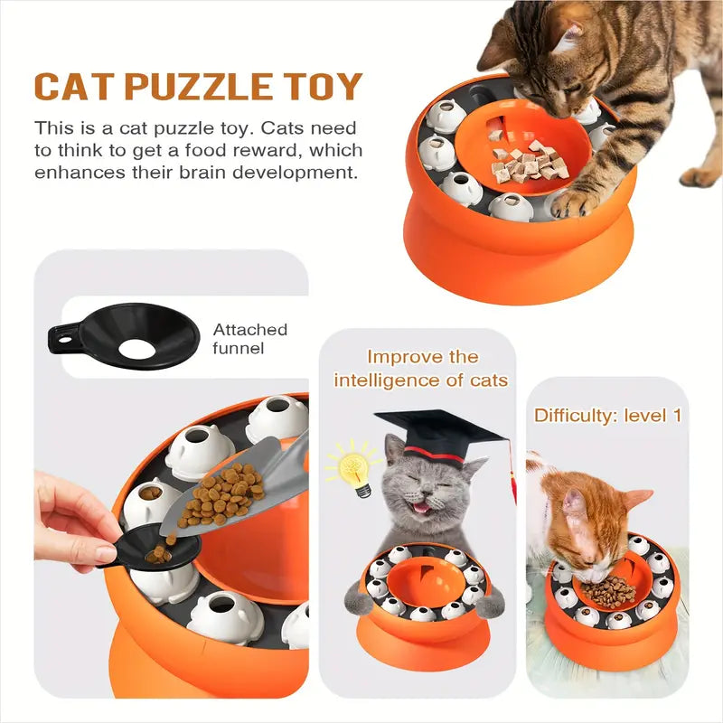Interactive Cat Puzzle Feeder - Slow Feeder