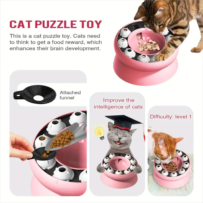 Interactive Cat Puzzle Feeder - Slow Feeder