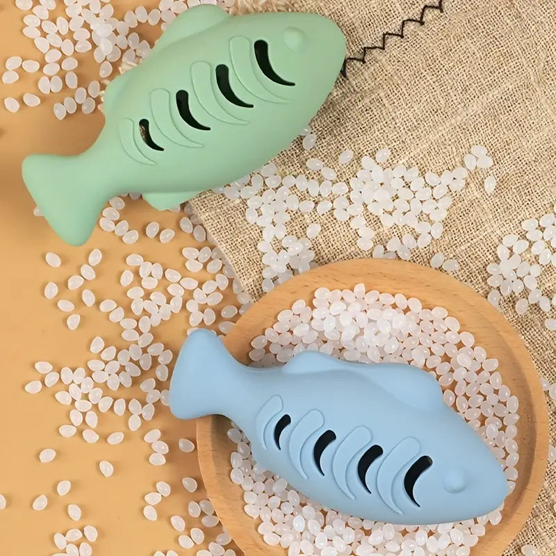Fish-Shaped Silicone Cat Toy