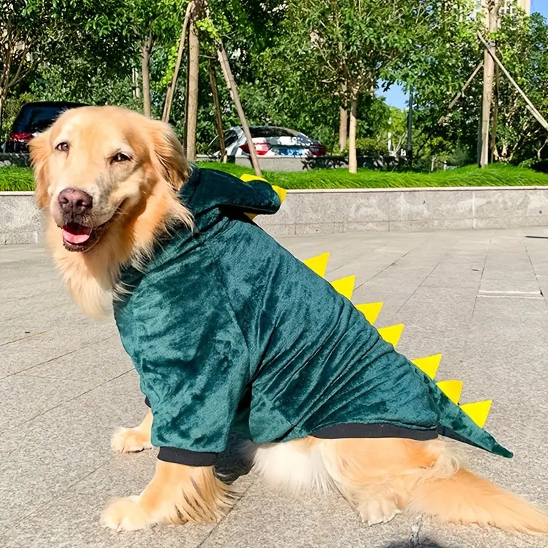 Dinosaur Design Pet Thickened Fleece Hoodie