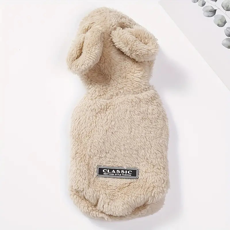 Cozy Rabbit Ear Fleece Dog Coat