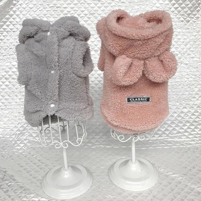 Cozy Rabbit Ear Fleece Dog Coat