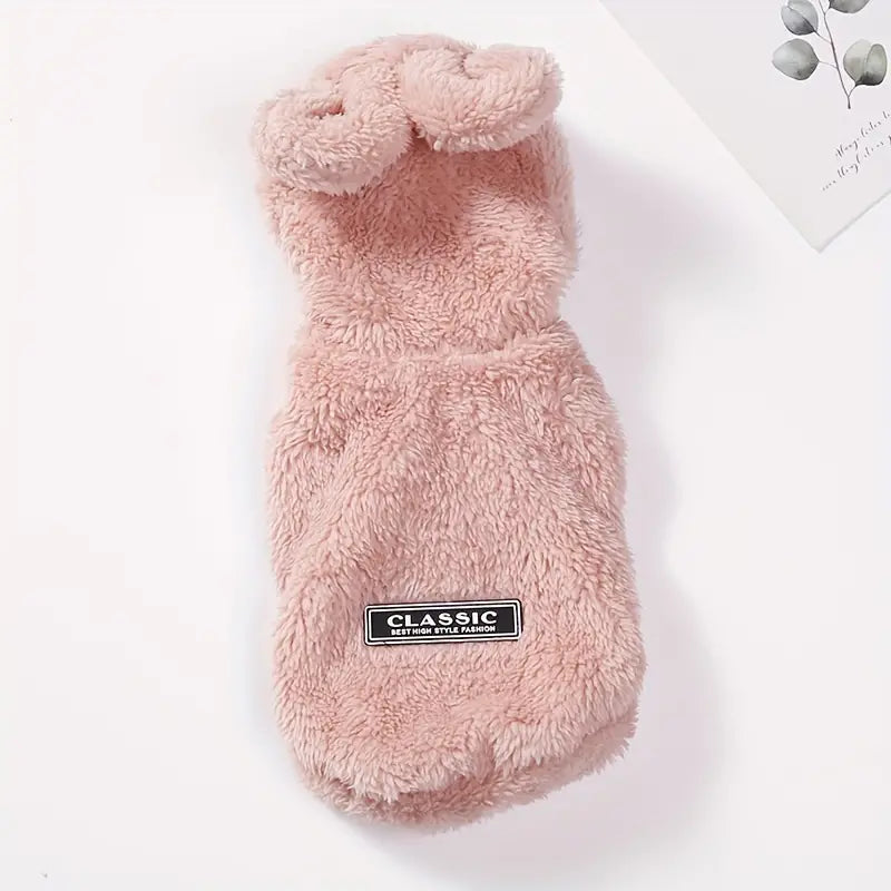 Cozy Rabbit Ear Fleece Dog Coat