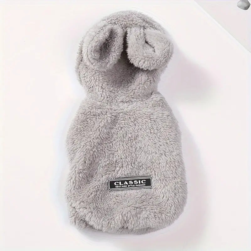 Cozy Rabbit Ear Fleece Dog Coat
