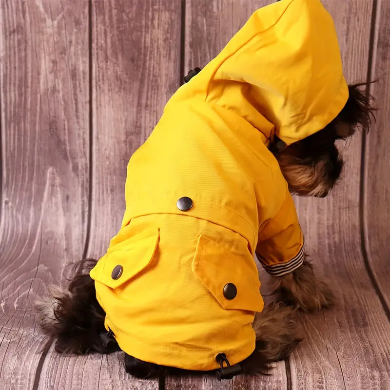 Zip-up Waterproof Yellow Jacket