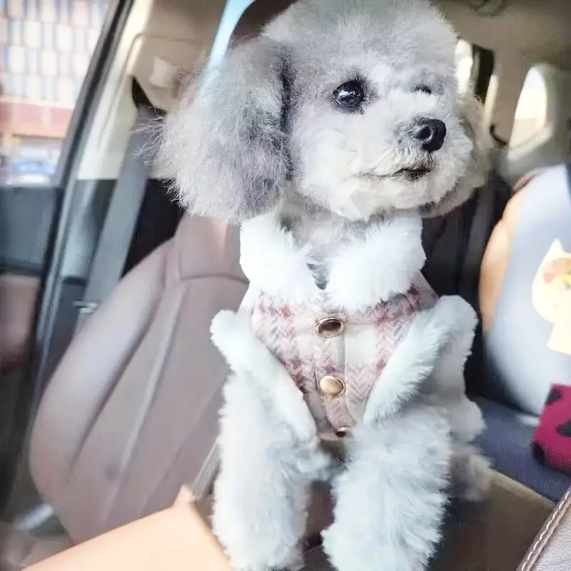 Quilted Plaid Dog Winter Coat