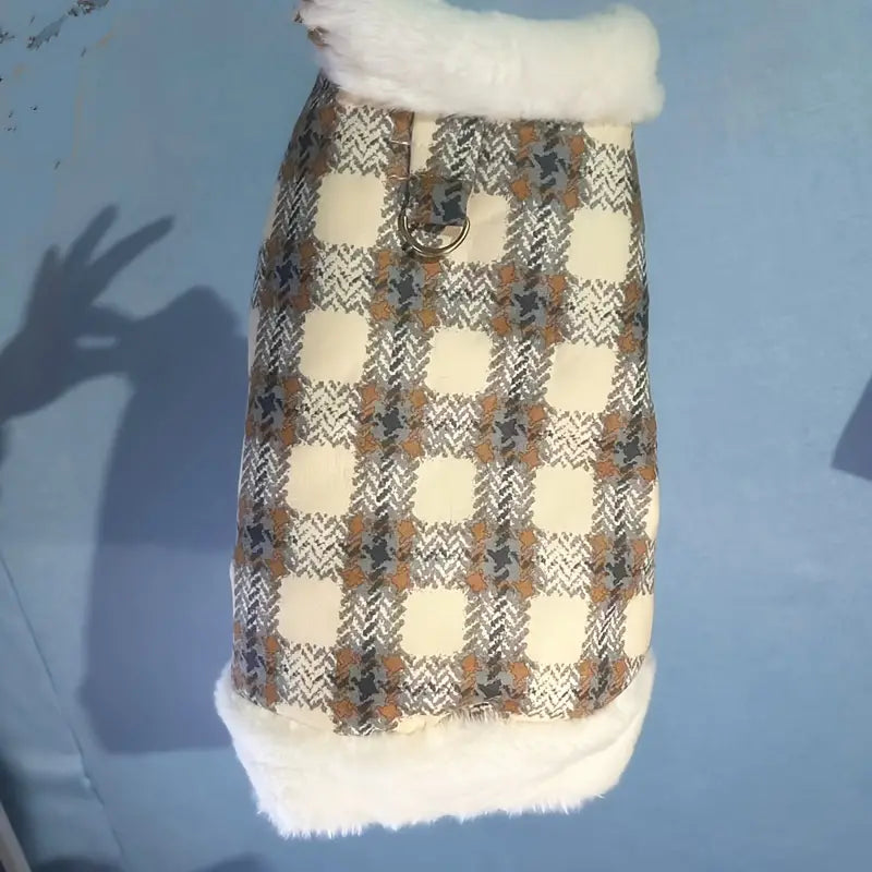 Quilted Plaid Dog Winter Coat