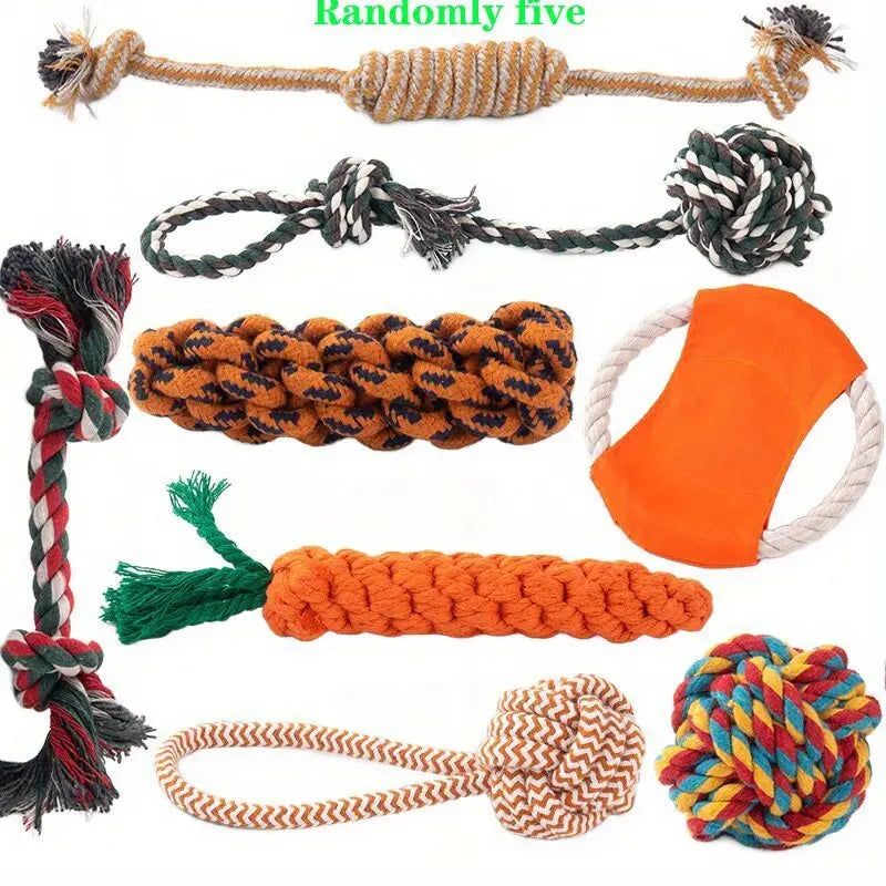 5pcs Random Color Dog Chew Toys