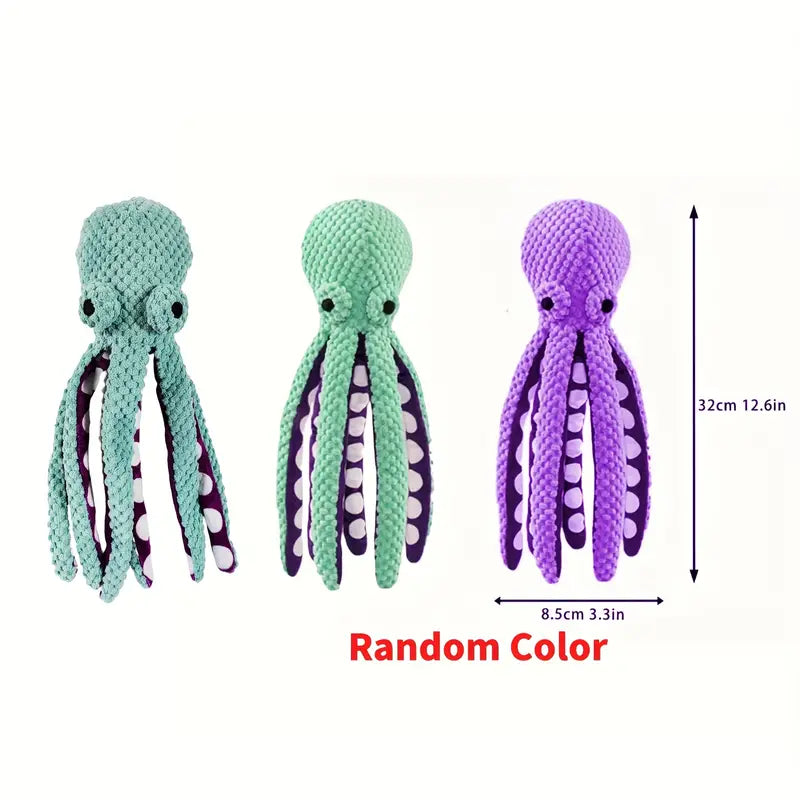 Octopus Squeaky Plush Toy