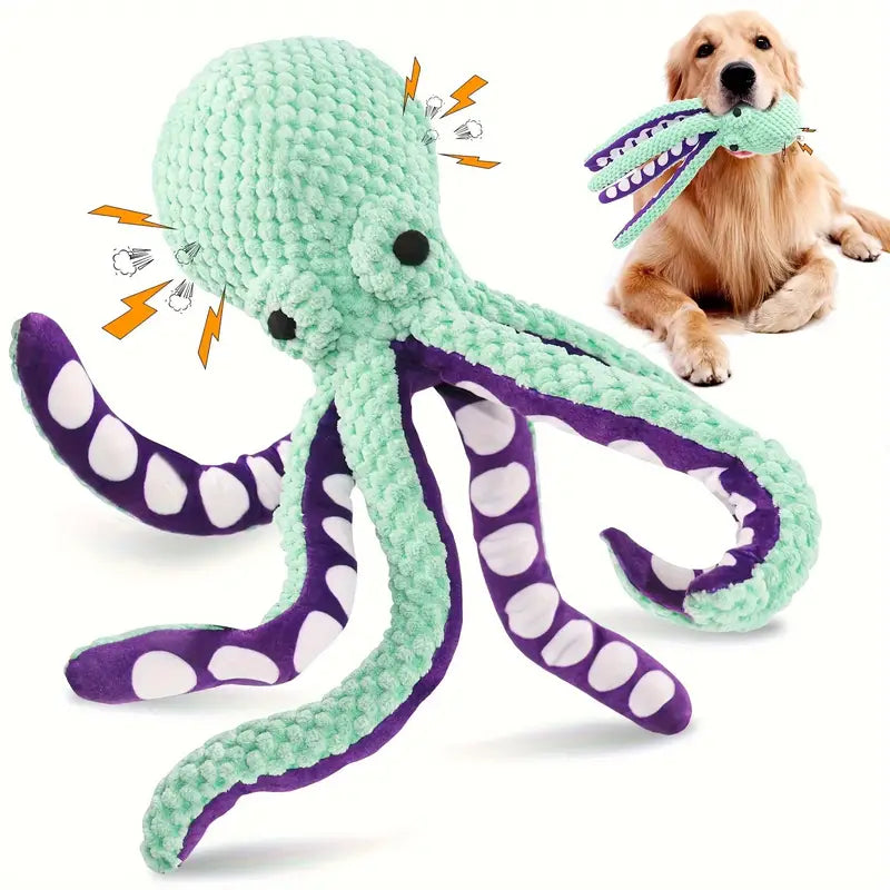 Octopus Squeaky Plush Toy