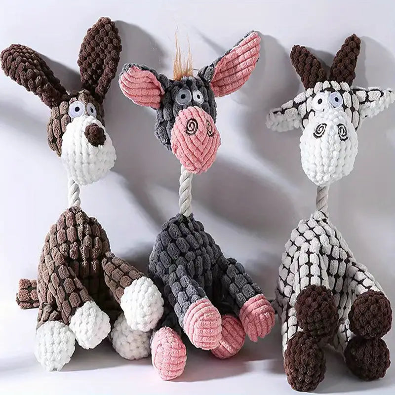 Cartoon Cotton Rope Squeaky Toy