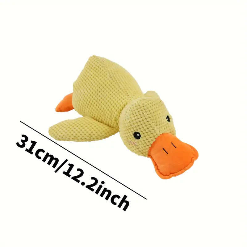 Duck Shaped Squeaky Plush Toy