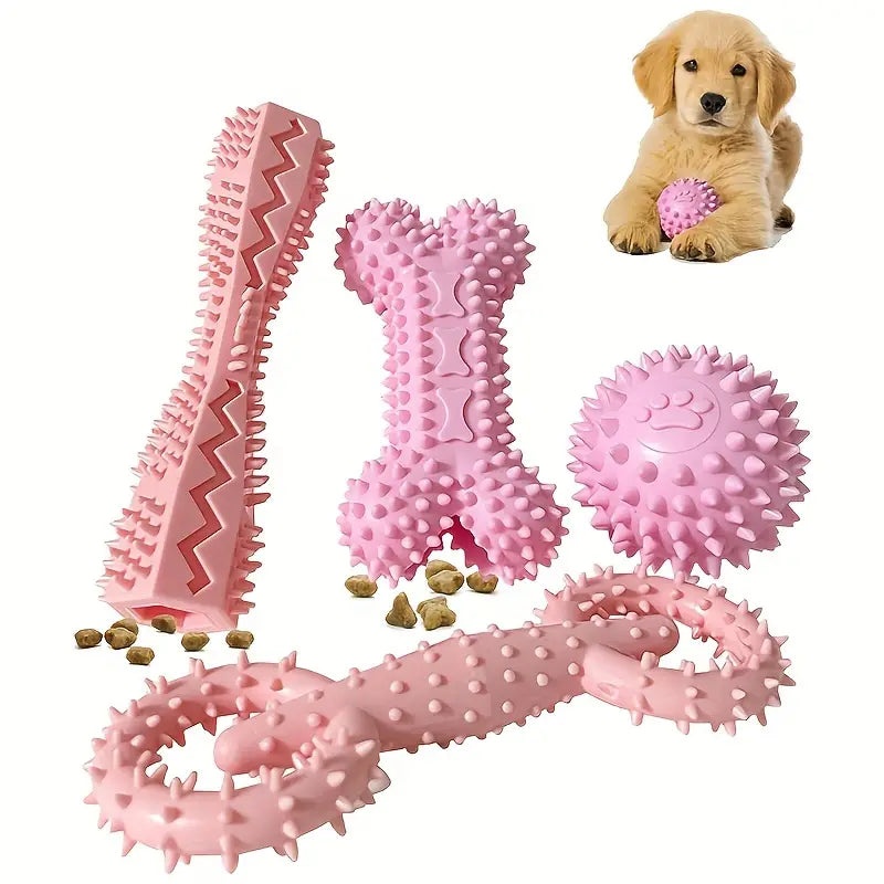 4 Pack Durable Puppy Teething Toys