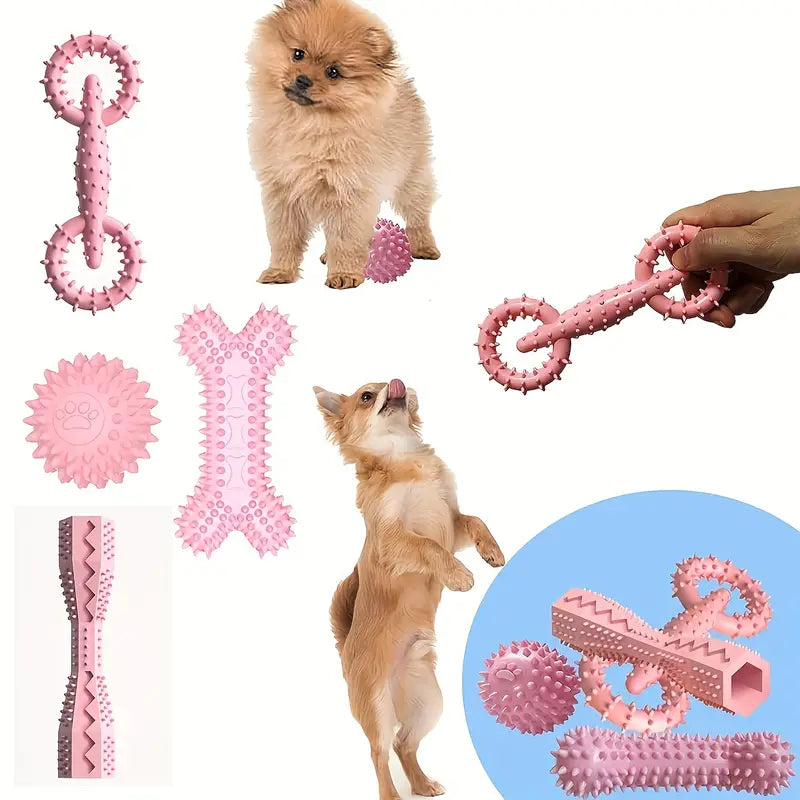 4 Pack Durable Puppy Teething Toys