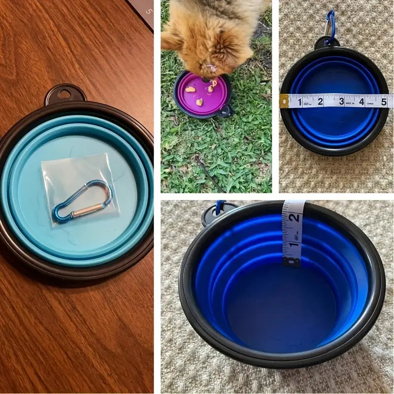 Portable Pet Food Bowl: Foldable & Durable