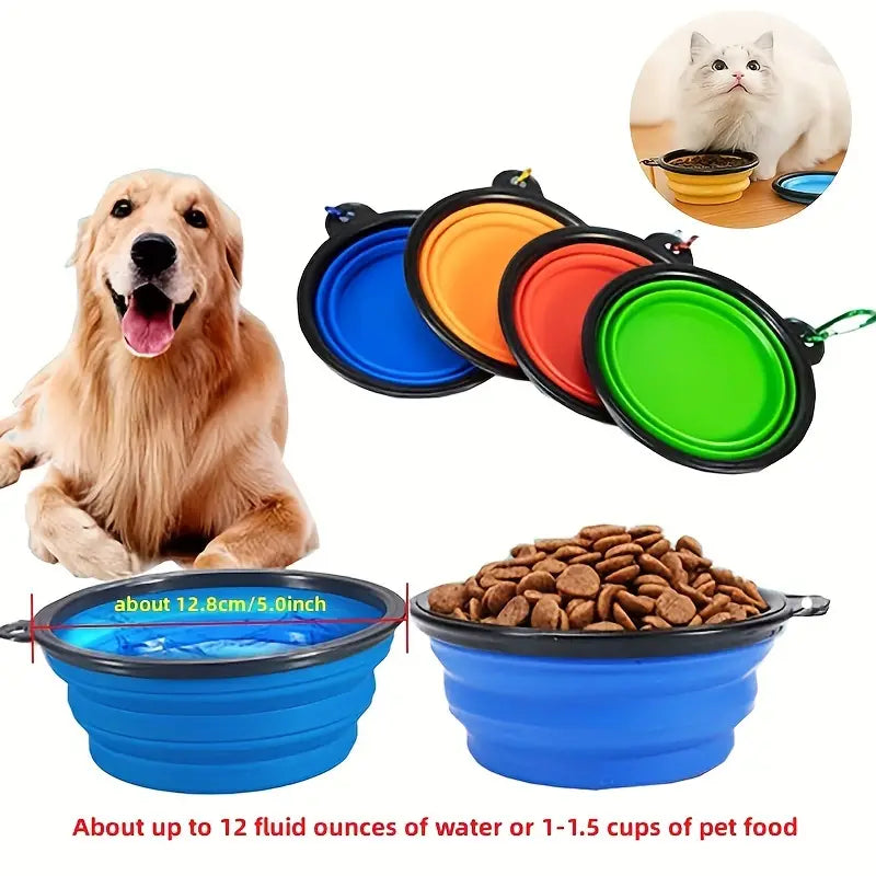 Portable Pet Food Bowl: Foldable & Durable