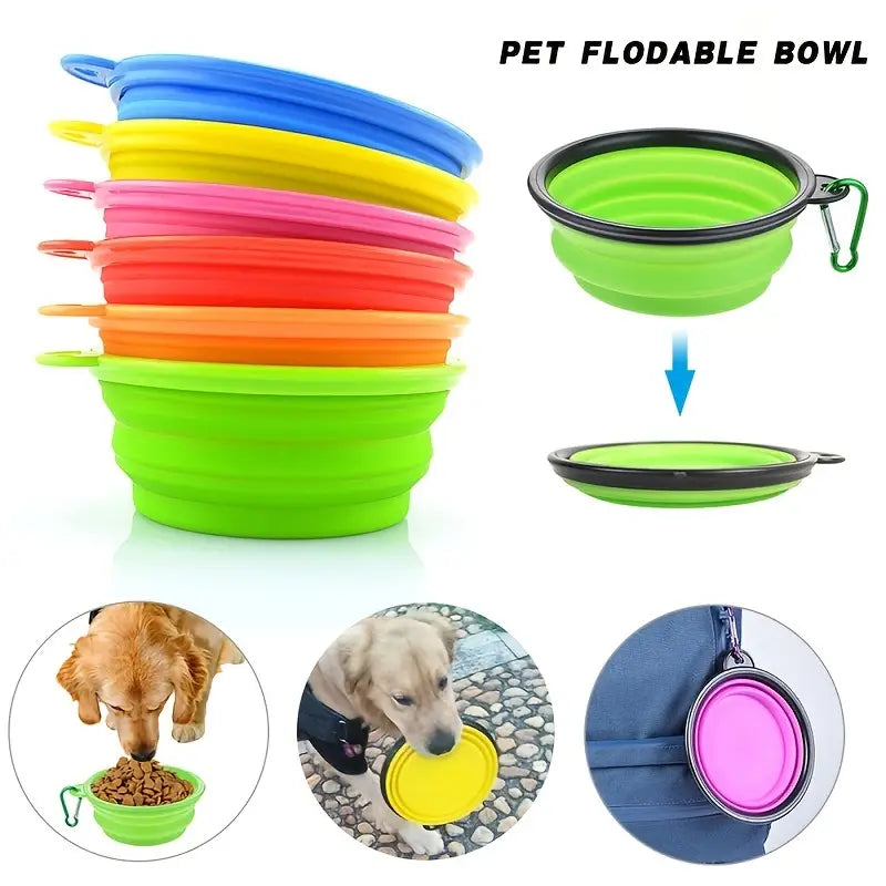 Portable Pet Food Bowl: Foldable & Durable