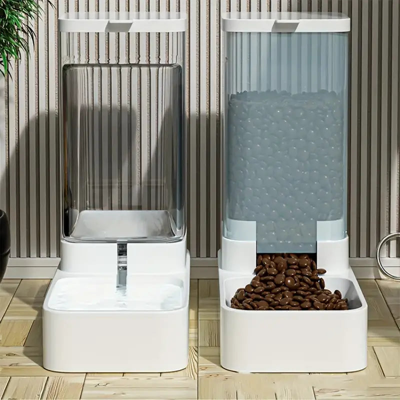 Easy-Refill Automatic Pet Feeder and Water Dispenser