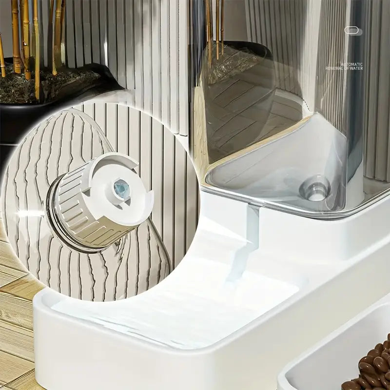 Easy-Refill Automatic Pet Feeder and Water Dispenser