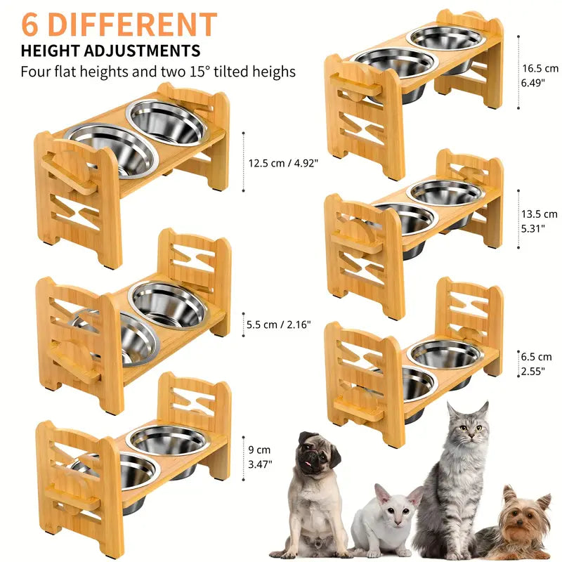 Adjust as They Grow - 6 Levels Pet Bowl