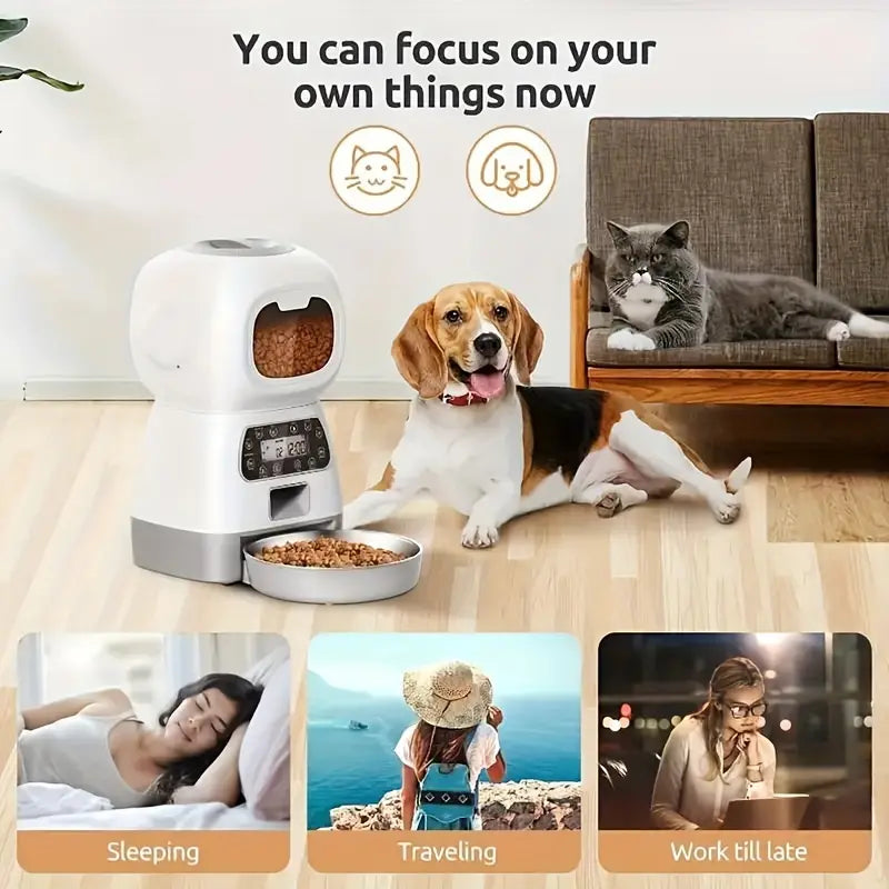 Automatic Pet Feeder (Button or App Control)