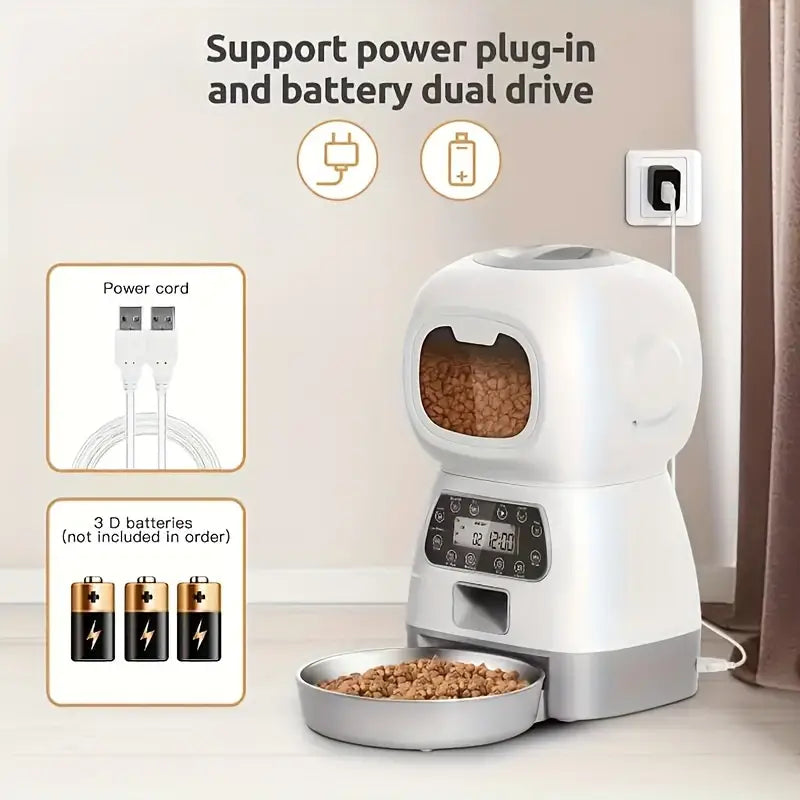 Automatic Pet Feeder (Button or App Control)
