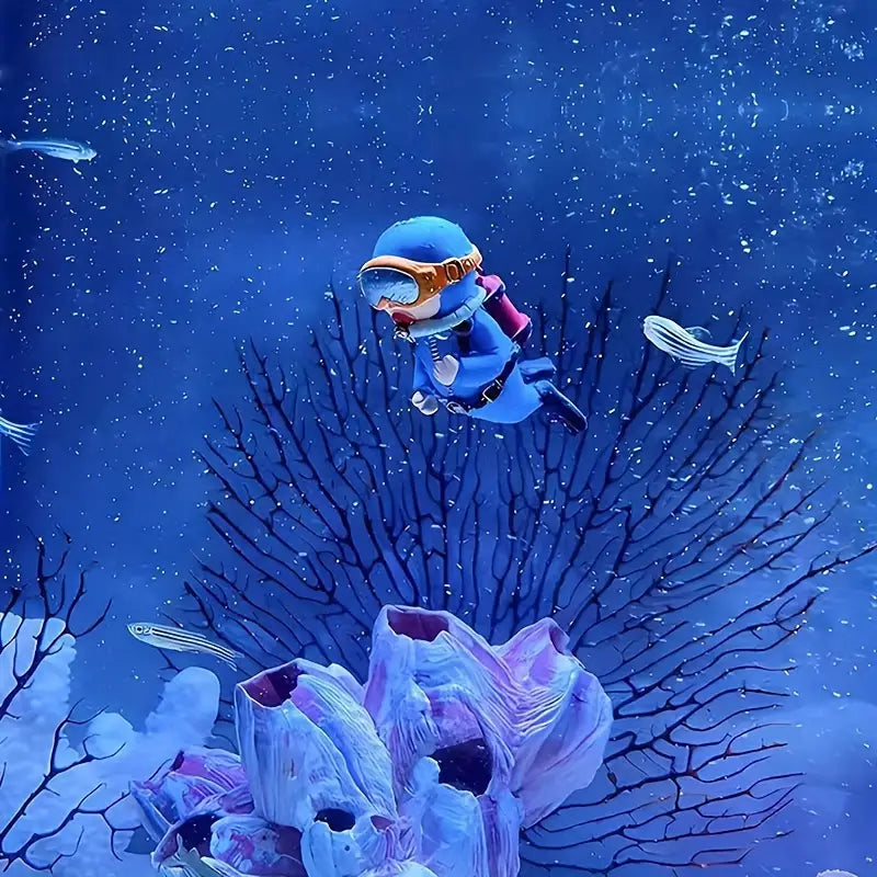 Miniature Artistic Scuba Diver Figurine
