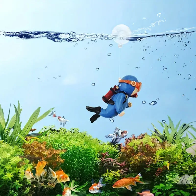 Miniature Artistic Scuba Diver Figurine
