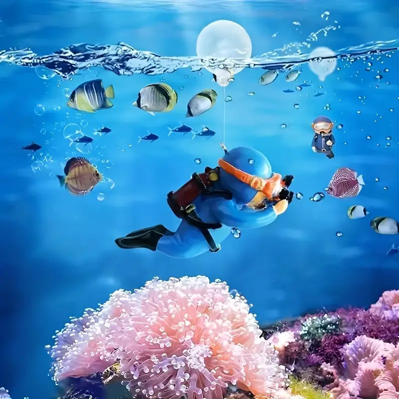 Miniature Artistic Scuba Diver Figurine