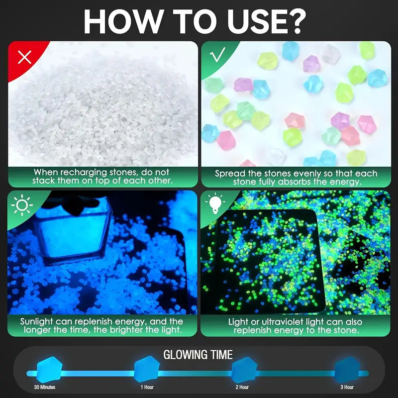2200pcs Radiant Nighttime Aquarium Gems