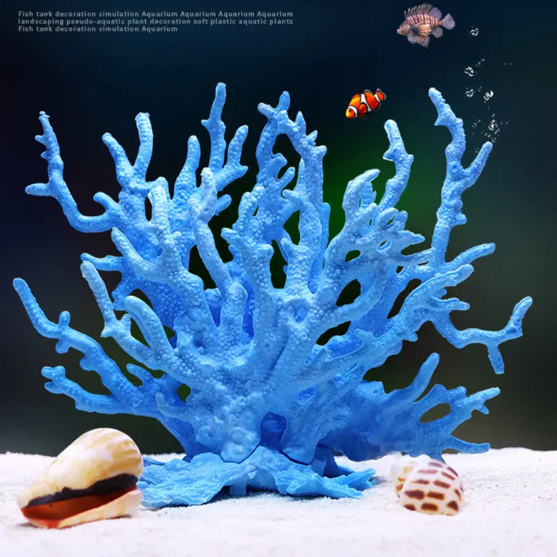 Vibrant Aquarium Coral and Water Grass Simulation