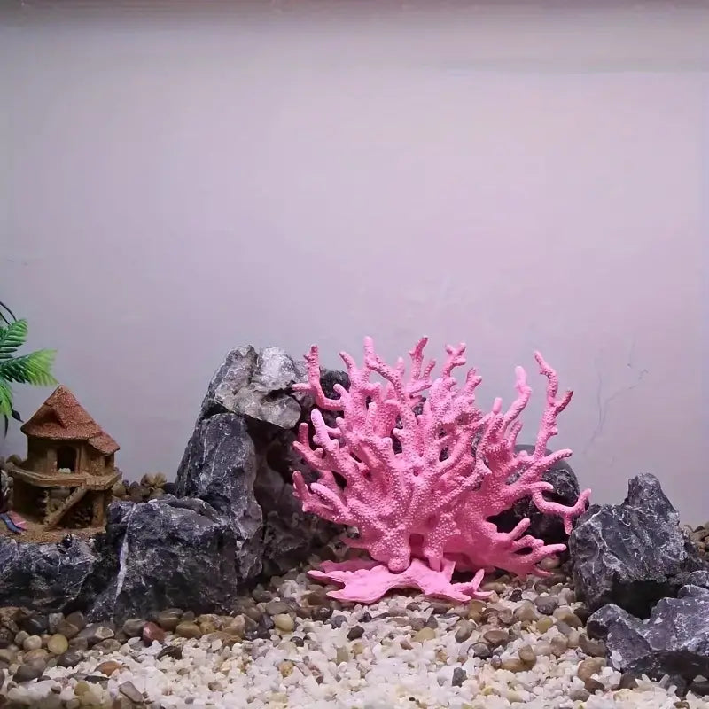 Vibrant Aquarium Coral and Water Grass Simulation