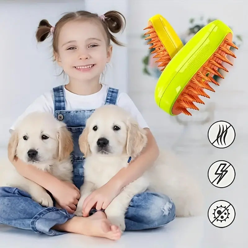 3 in 1 self-cleaning Massage Comb - USB Charging