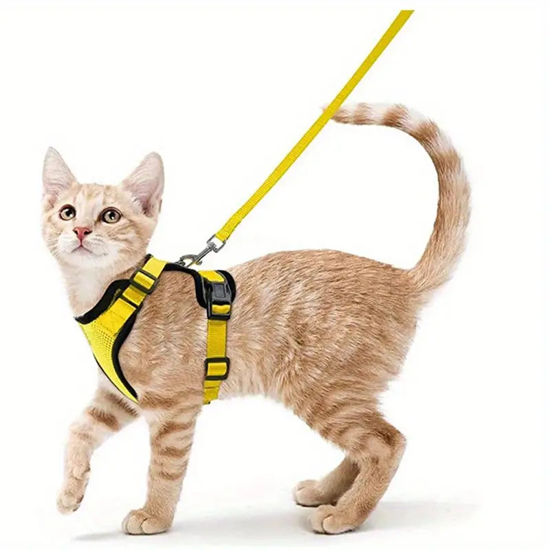 Escape-Proof Soft Adjustable Cat Harness & Leash