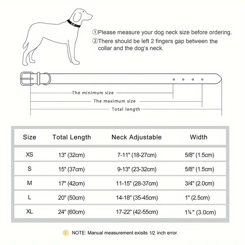 Personalized PU Leather Dog Collar