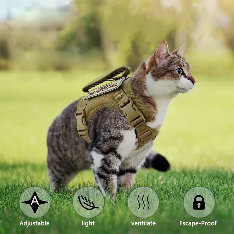 Adjustable 600D Tactical Pet Vest Harness