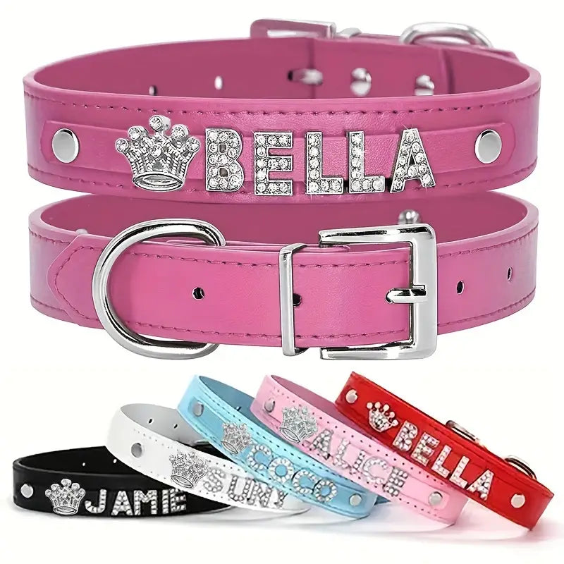 Personalized PU Leather Dog Collars