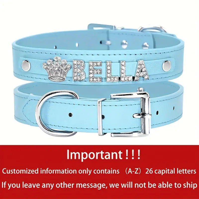 Personalized PU Leather Dog Collars