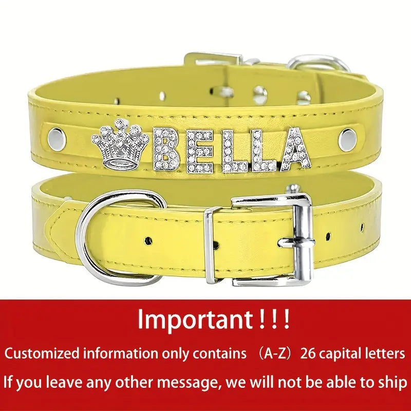 Personalized PU Leather Dog Collars