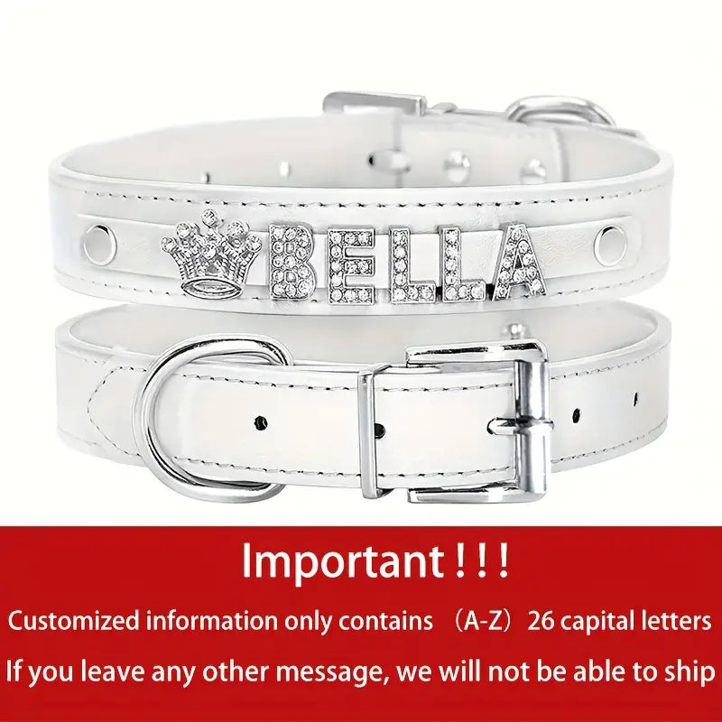 Personalized PU Leather Dog Collars