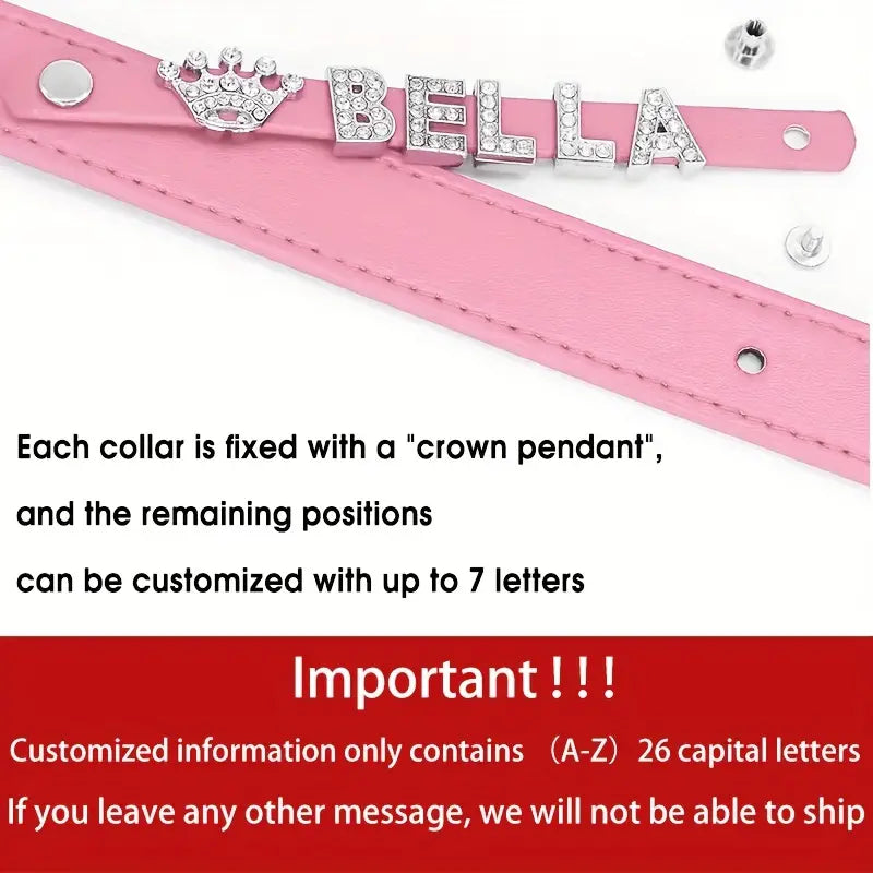 Personalized PU Leather Dog Collars